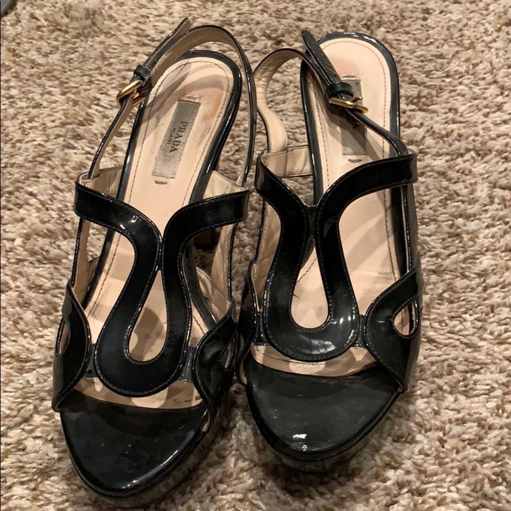 Prada platform sandals/heels